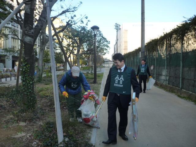 錦糸町そうじwith AIGスター生命のみなさん！画像