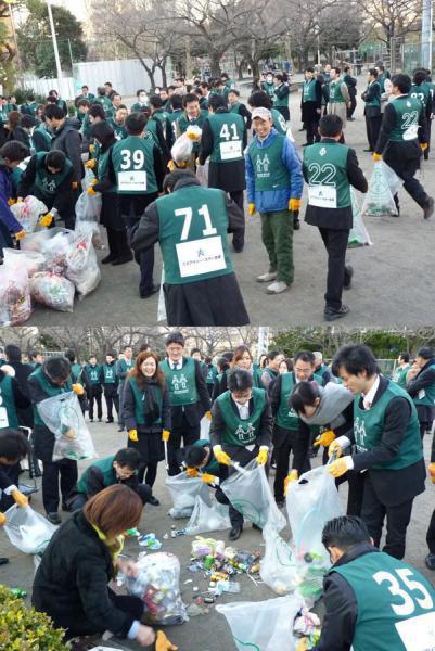 錦糸町そうじwith AIGスター生命のみなさん！画像