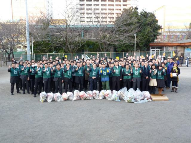錦糸町そうじwith AIGスター生命のみなさん！画像
