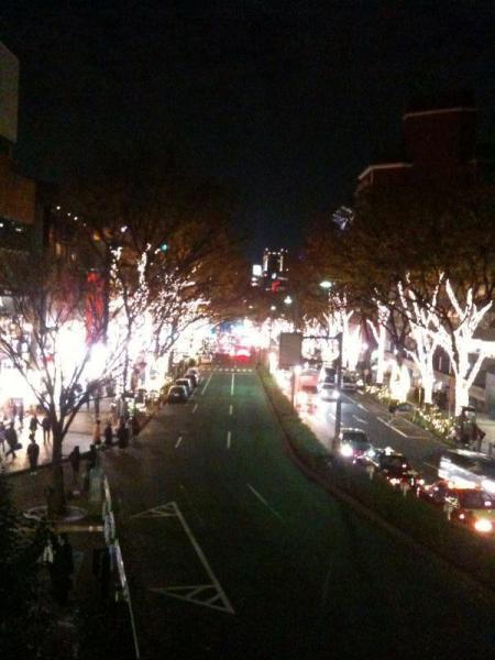 イルミネーションのある表参道画像