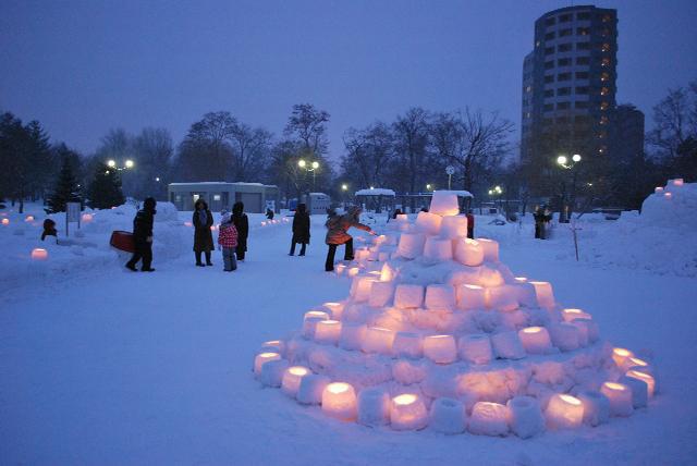 2/5中島公園スノーキャンドル点灯式画像