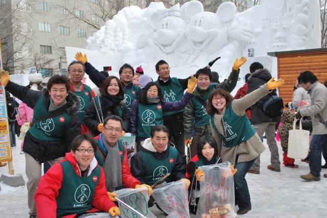 2/11 第61回さっぽろ雪まつり 最終日おそうじ画像