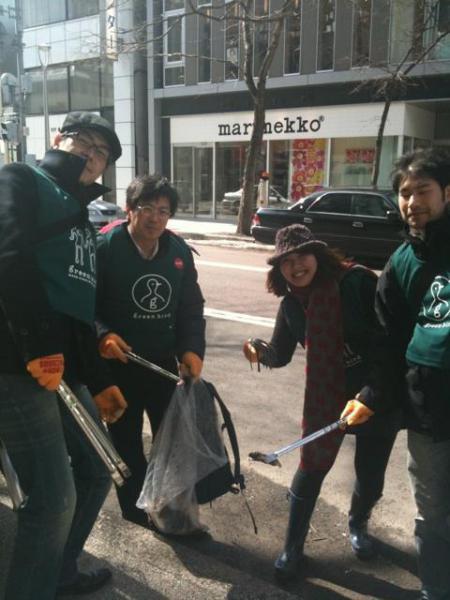 3/13 雪どけの札幌おそうじ画像