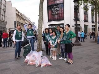 4月25日凱旋門/シャンゼリゼお掃除画像