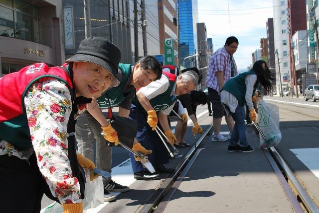 7/2 市電の会コラボおそうじinレールの上画像