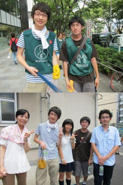 夏空の青の下で、お掃除画像