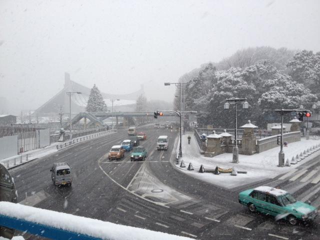 静かな雪の日。画像