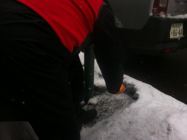 3/13まだまだ降るよっ！朝そうじ！画像