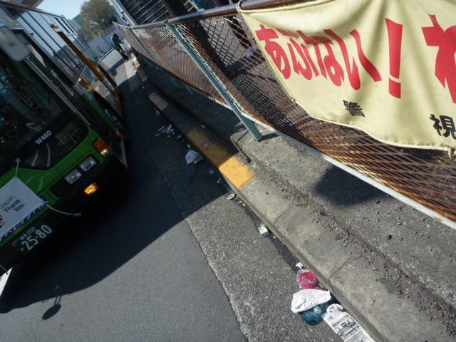 お花見ルートも、桜は見れず。画像