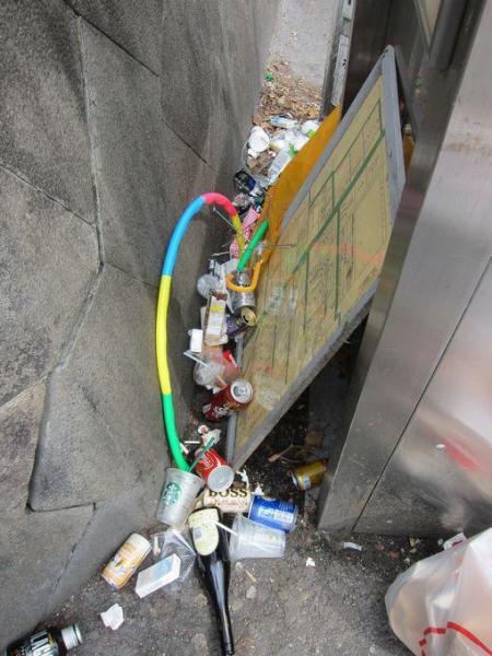 お花見のあとの代々木公園そうじ画像