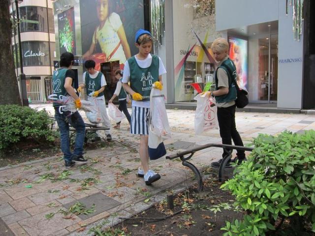 台風明けのそうじ画像