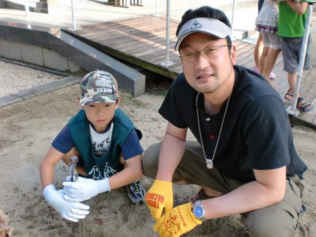 ７/１５＠護国神社前水あそび場そうじ画像