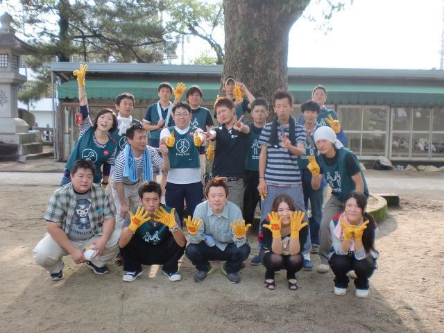 ７/１５＠護国神社前水あそび場そうじ画像