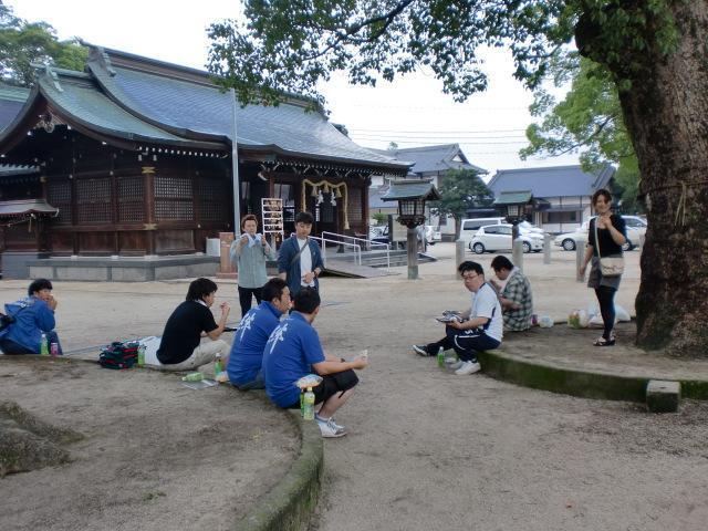 ７/１５＠護国神社前水あそび場そうじ画像