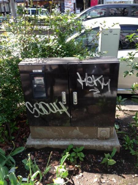 ゴミは少ないけど落書きだらけ！画像