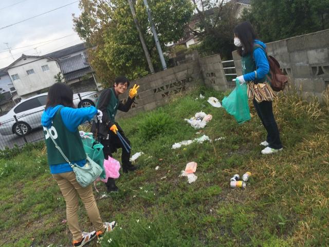 ４/５（土）桜マラソン応援そうじ＠佐賀市画像