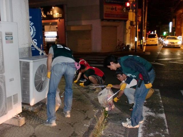 ８/１３（水）夜そうじ＠佐賀市愛敬町画像