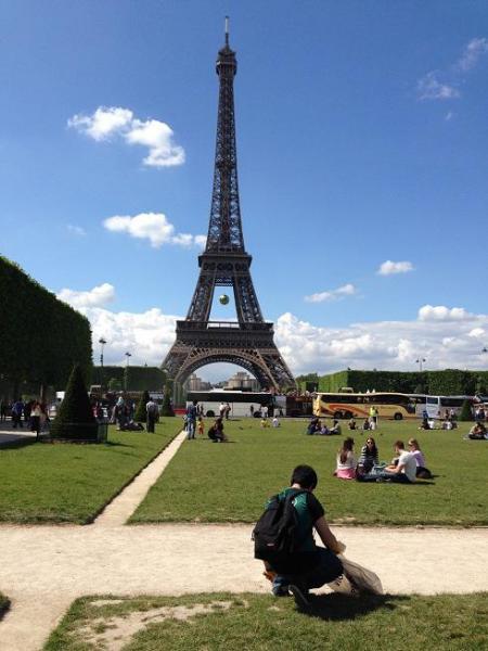 パリ市とのコラボお掃除画像