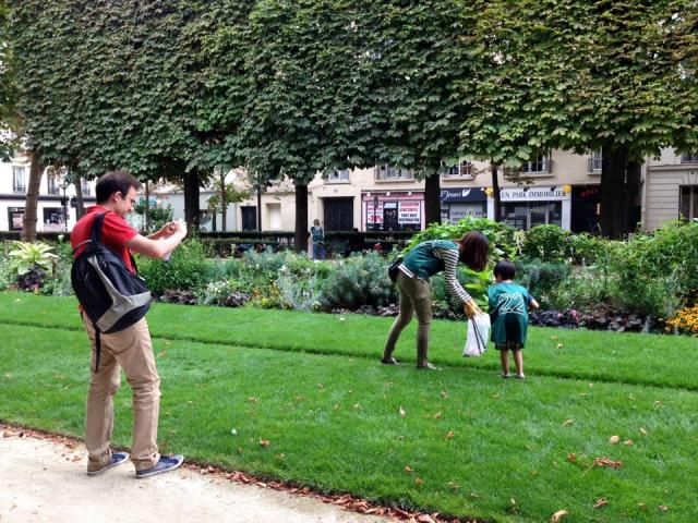 ママと一緒☆公園お掃除画像