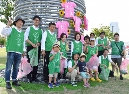 ランヨガ&ごみゼロそうじ画像