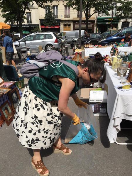 選挙とフリーマーケットとお掃除と画像