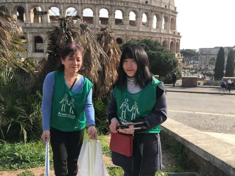 green bird a Roma!ローマでお掃除！！画像