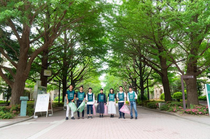 青学チーム　朝活おそうじ画像