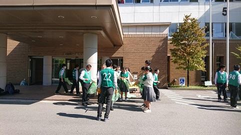 富山第一高等学校コラボそうじ画像