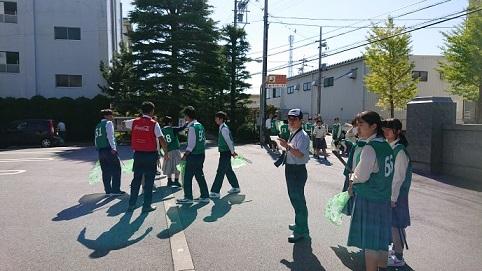 富山第一高等学校コラボそうじ画像