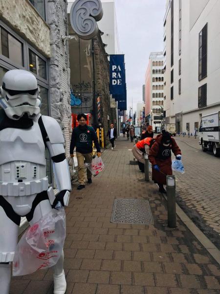 雪まつり前にガシガシおそうじ画像