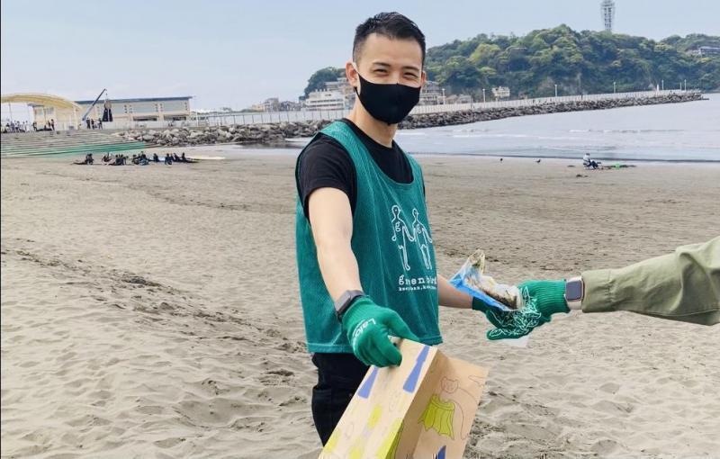 湘南！江の島片瀬西浜海岸ビーチクリーン！画像