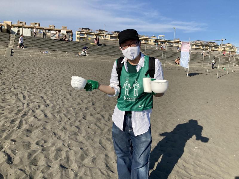 渋谷チーム&times;辻堂チーム　江ノ島片瀬西浜サンセットビーチクリーン！画像