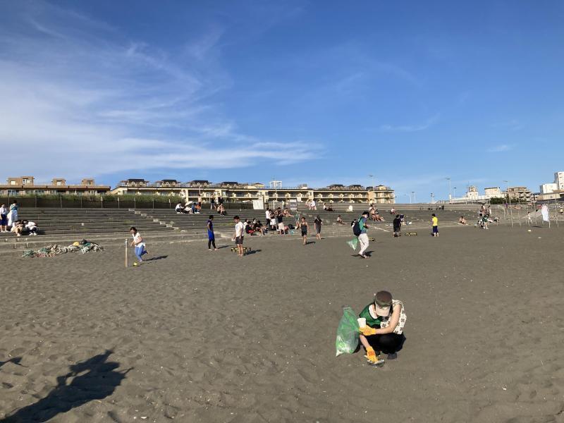 渋谷チーム&times;辻堂チーム　江ノ島片瀬西浜サンセットビーチクリーン！画像