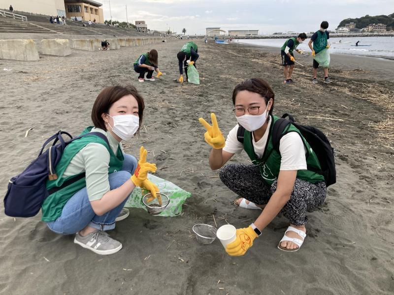 湘南！江ノ島片瀬西浜海岸ビーチクリーン！画像