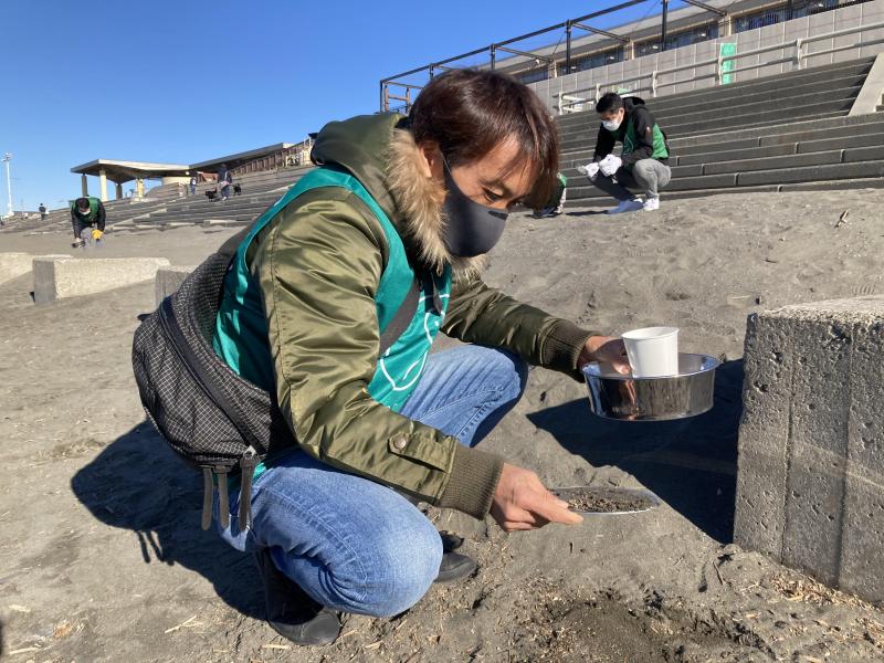 湘南！江ノ島片瀬西浜海岸ビーチクリーン！画像