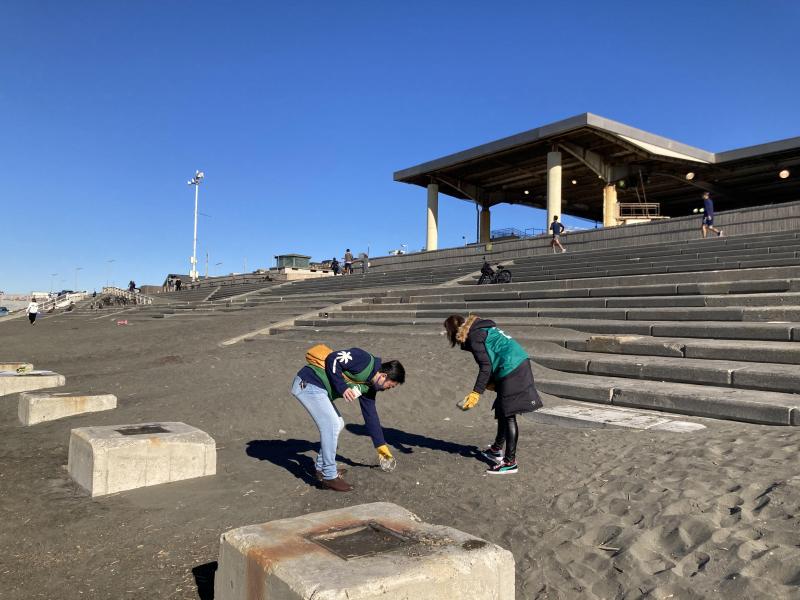 湘南！江ノ島片瀬西浜海岸ビーチクリーン！画像