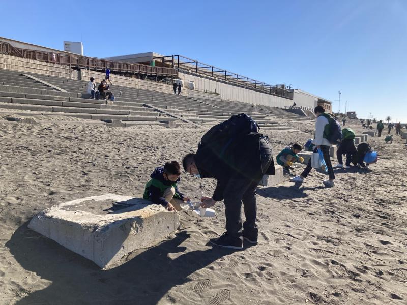 湘南！江ノ島片瀬西浜海岸ビーチクリーン！画像
