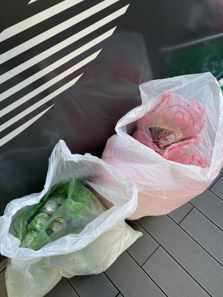 X'mas仕様でゴミ拾い画像