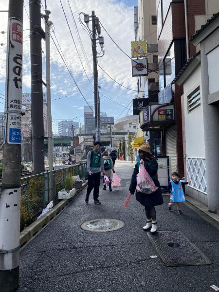 X'mas仕様でゴミ拾い画像