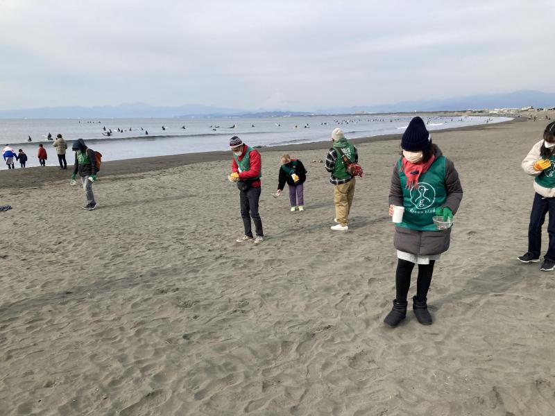 湘南！江ノ島片瀬西浜海岸ビーチクリーン！画像