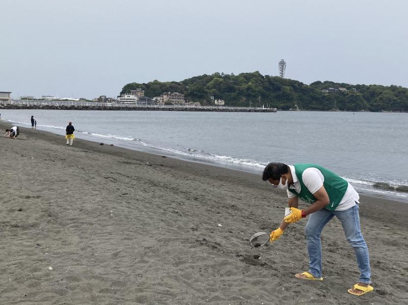 湘南！江の島片瀬西浜海岸ビーチクリーン！画像
