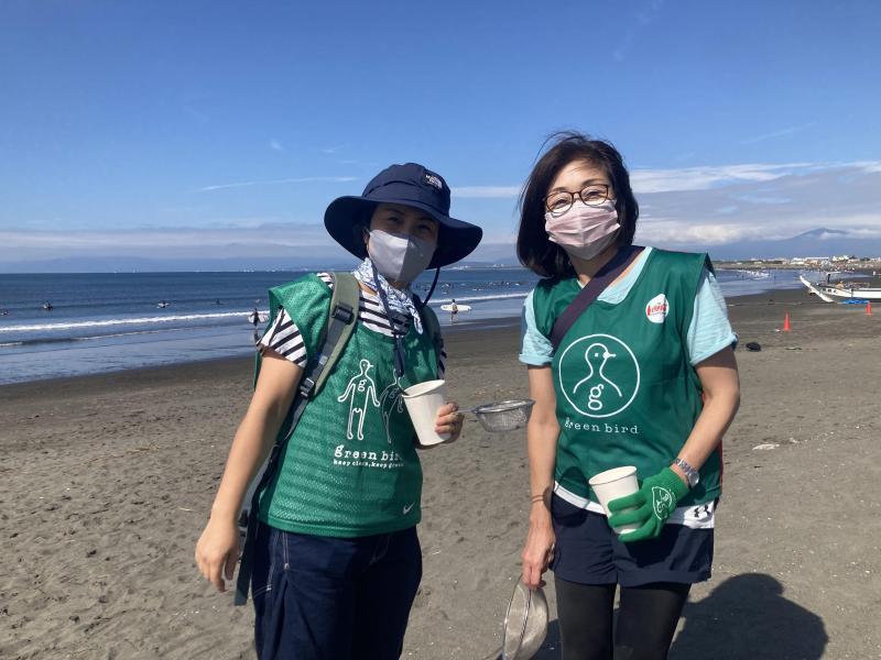 湘南！江の島片瀬西浜海岸マイクロプラスチックビーチクリーン！画像