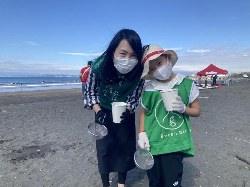 湘南！江の島片瀬西浜海岸マイクロプラスチックビーチクリーン！画像