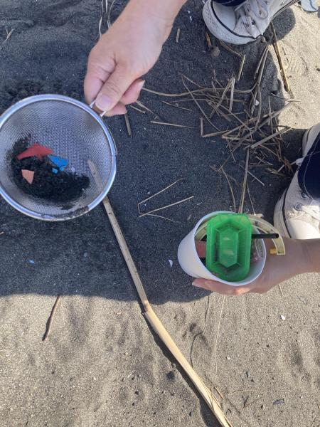 湘南！江の島片瀬西浜海岸マイクロプラスチックビーチクリーン！画像