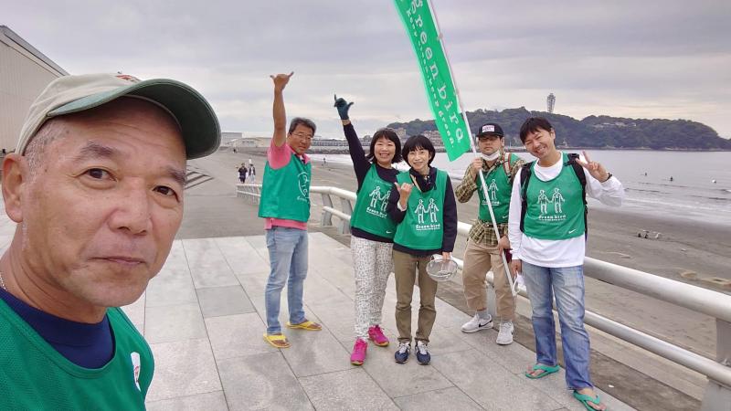 湘南！江ノ島片瀬西浜海岸マイクロプラスチックビーチクリーン！画像