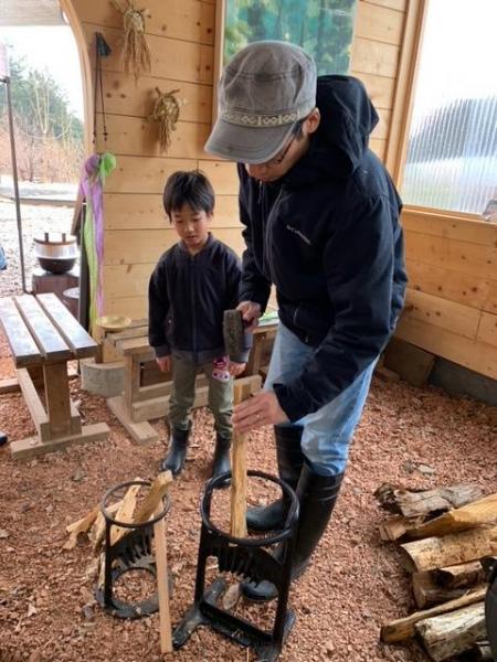 南信州チーム　森での活動　羽釜ご飯画像