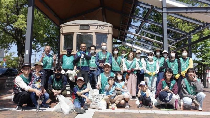 大牟田駅前お掃除画像