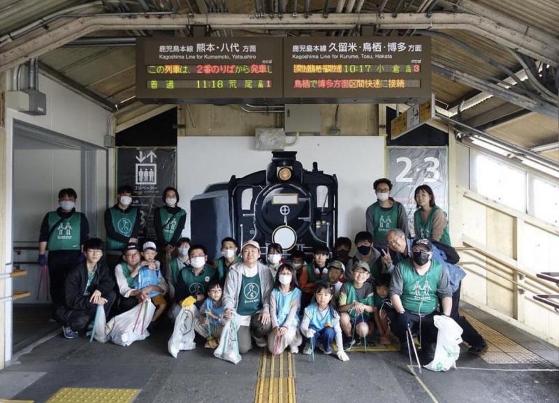 大牟田駅前お掃除画像