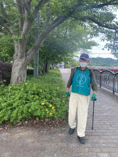 【米子】彫刻ロード川沿いおそうじ画像