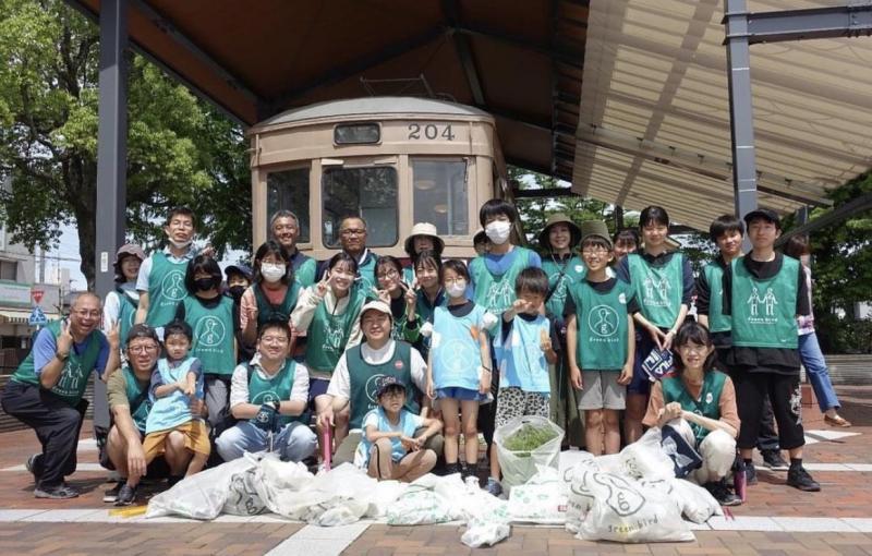 大牟田駅前お掃除画像